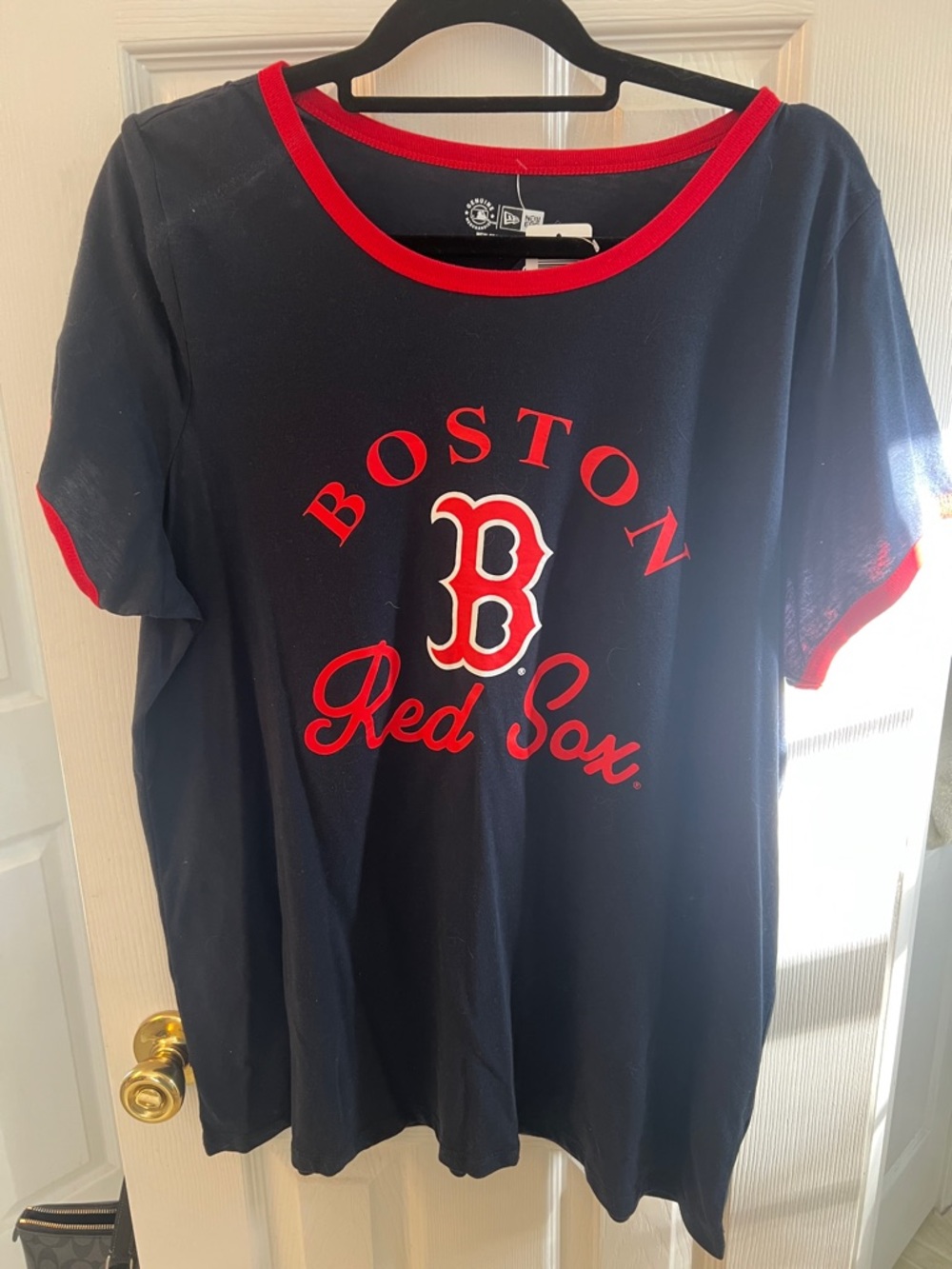 New Era Navy and Red Boston Red Sox Graphic Tee